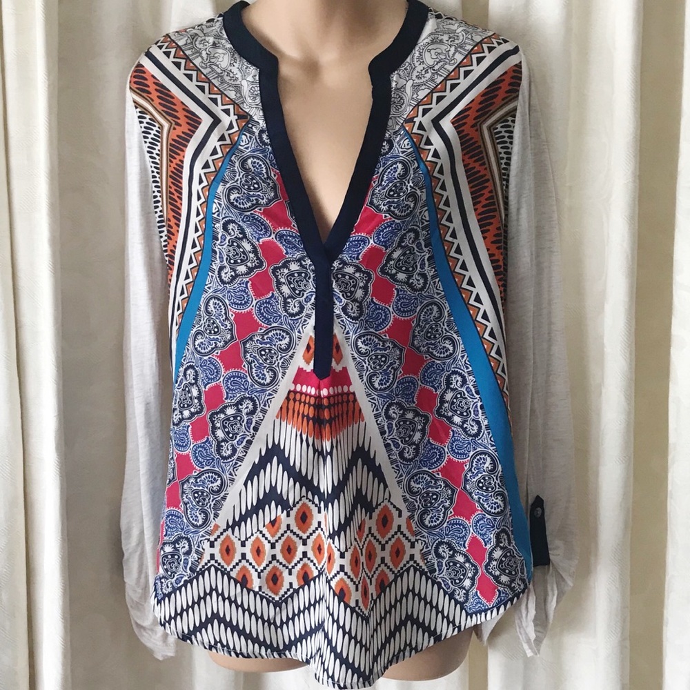 Anthropologie Multi Color Tunic by Tiny Sz S